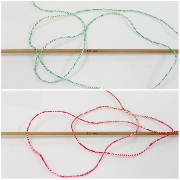 ICE YARNS 2 skeins Urban Cotton Lux Red Green 50 grams Twisted Knitting Boho - Picture 6 of 8